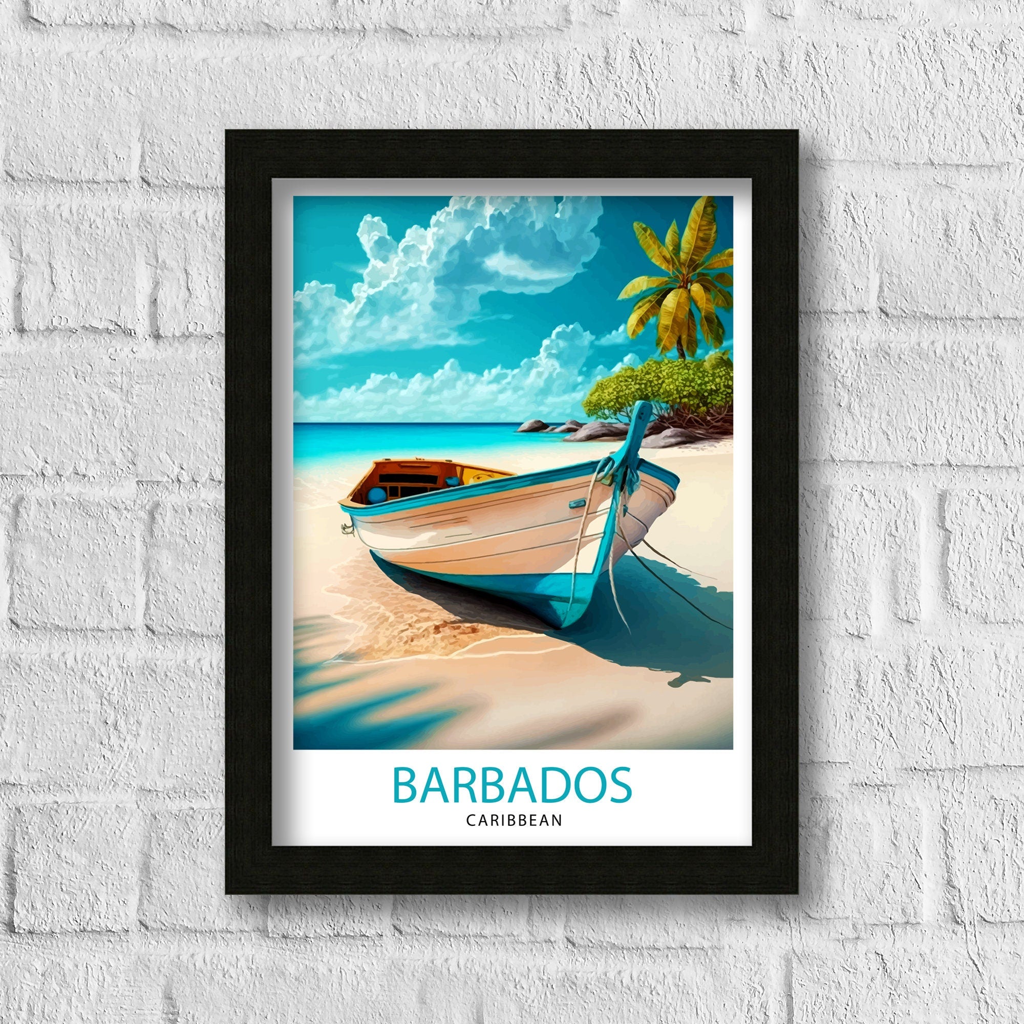 Barbados Print Barbados Poster | Barbados | Travel Poster | Travel Print | Barbados Wall Art | Caribbean Poster | Barbados Art | Caribbean