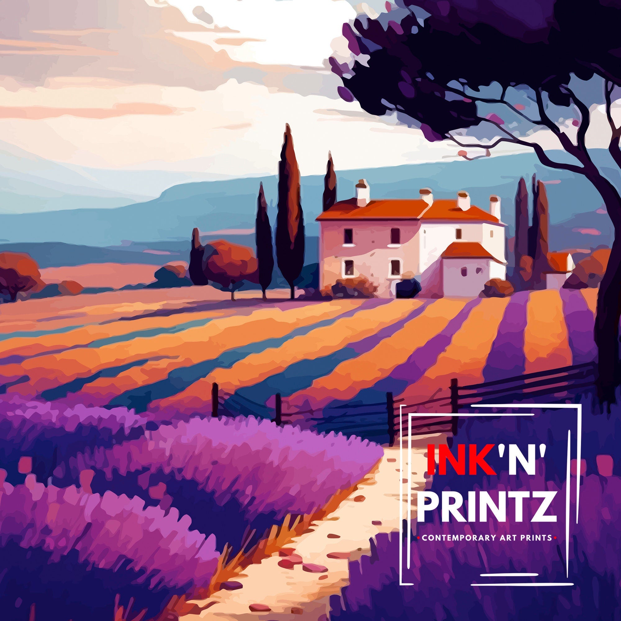 Provence Travel Print | Provence | Provence Print | France Print | France Wall Art | Provence Poster | Travel Print | Provence Wall Art |