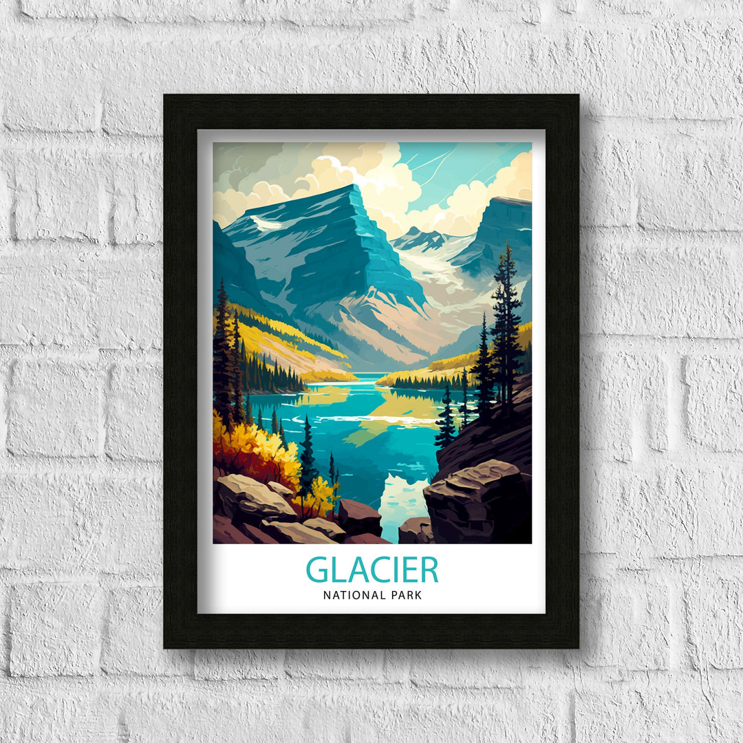 Glacier National Park Travel Poster