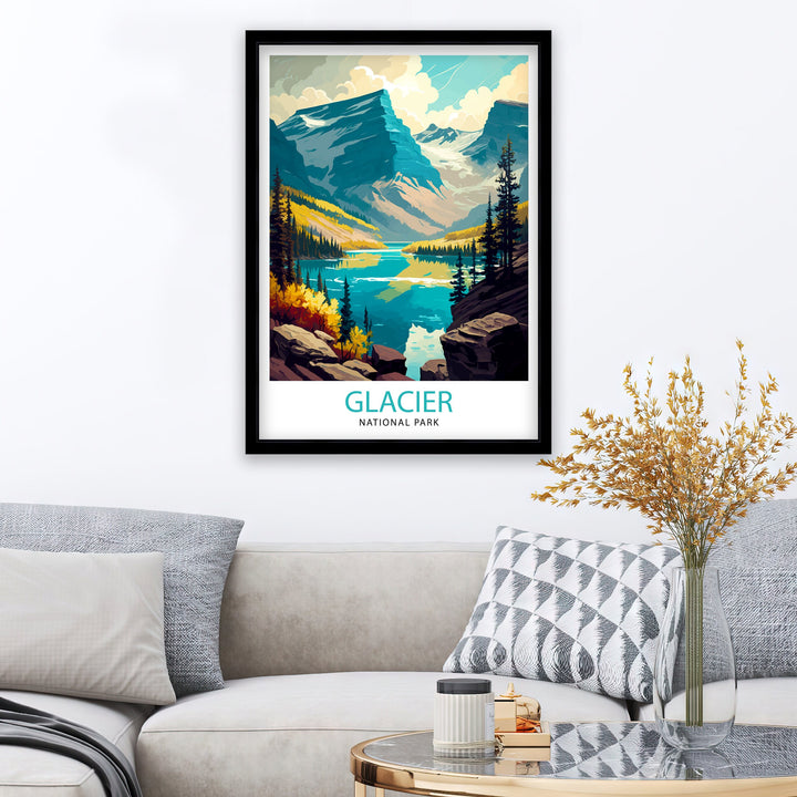 Glacier National Park Travel Poster