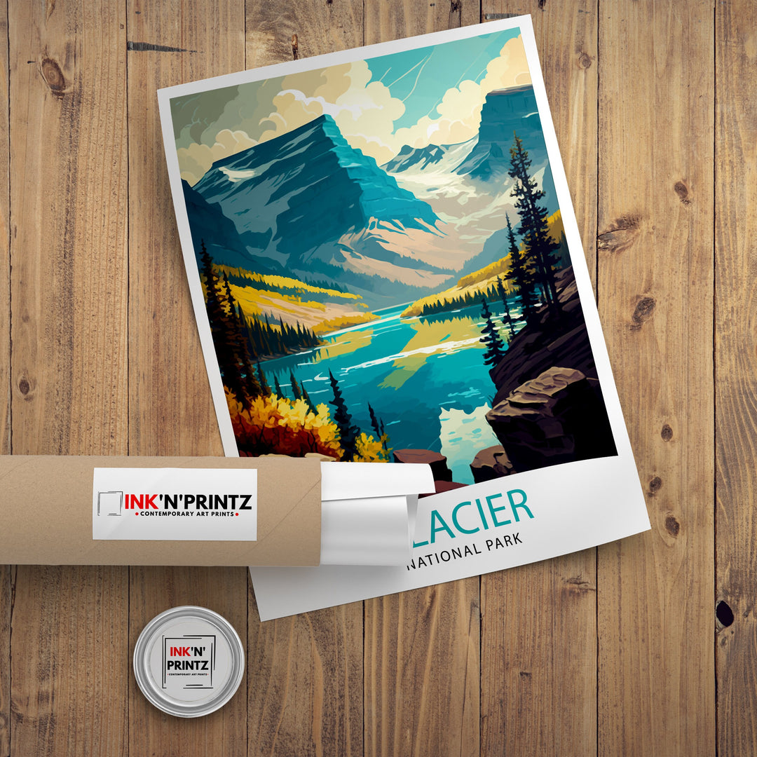 Glacier National Park Travel Poster