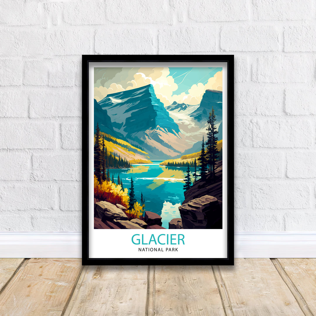 Glacier National Park Travel Poster