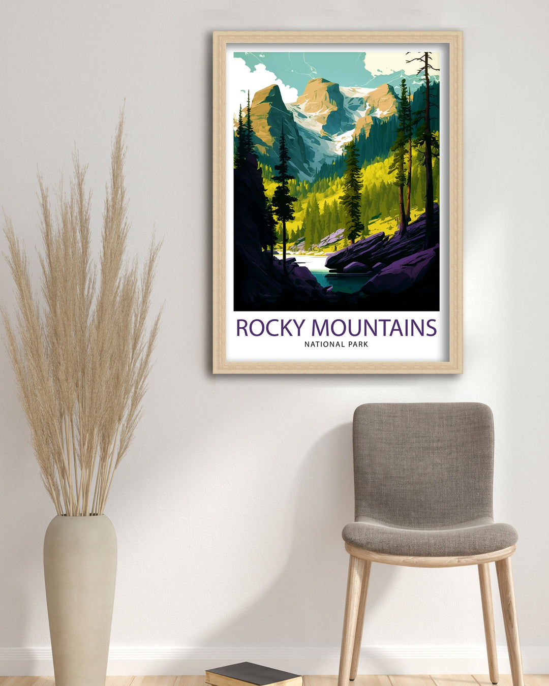 Rocky Mountains Travel Print Rocky Mountains Wall Art Rocky Mountains Home Decor Rocky Mountains Illustration Travel Poster Gift For Rocky