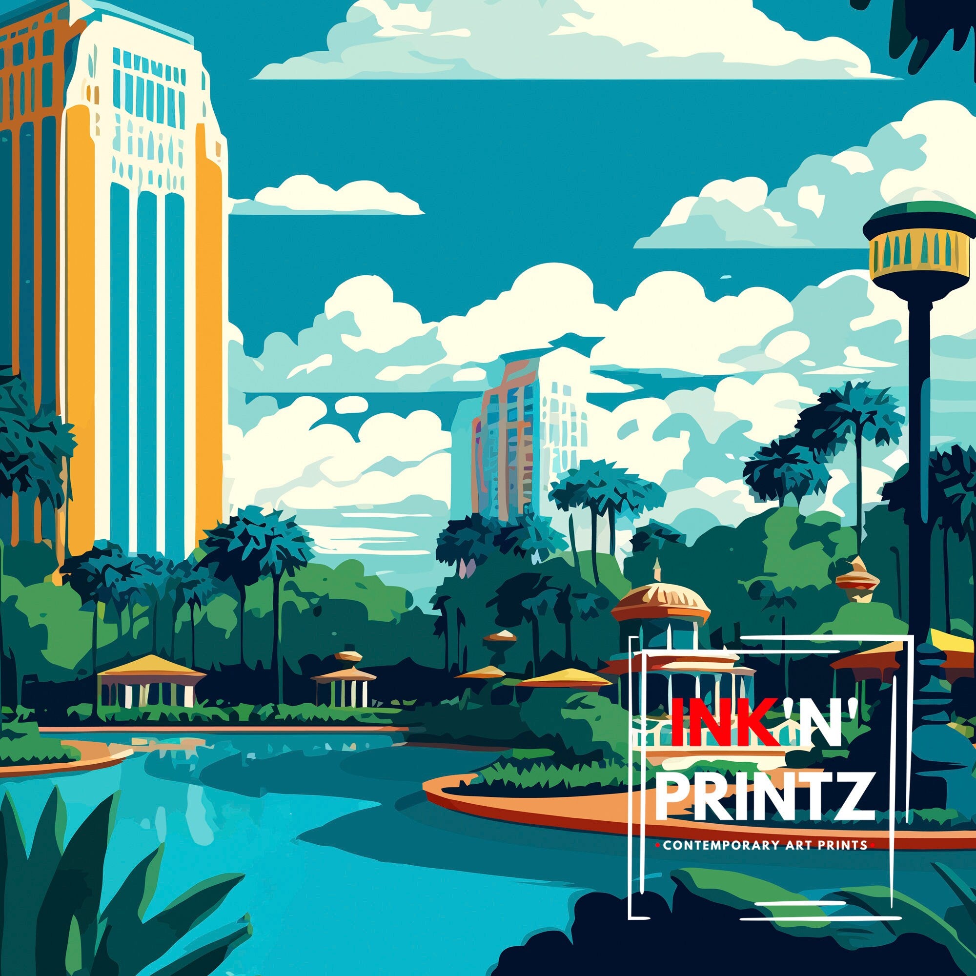 Orlando Florida Travel Poster