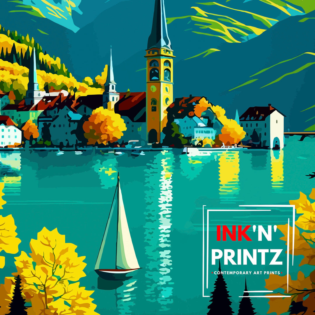 Zell am See Austria Travel Print