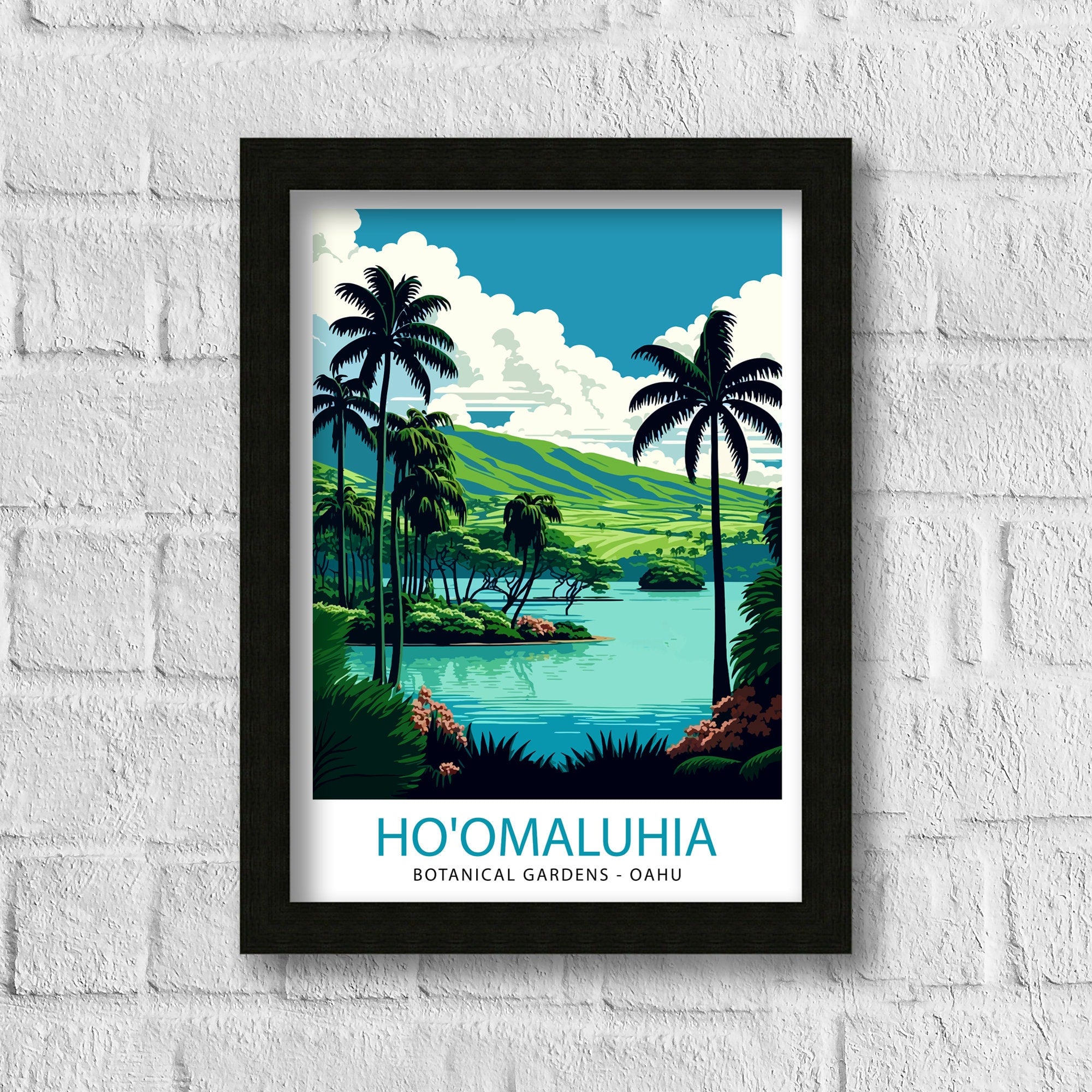 Ho'omaluhia Botanical Gardens Oahu Travel Poster Oahu Wall Art Hawaii Travel Decor Oahu Home Decor Oahu Gift Hawaii Botanical Garden Poster