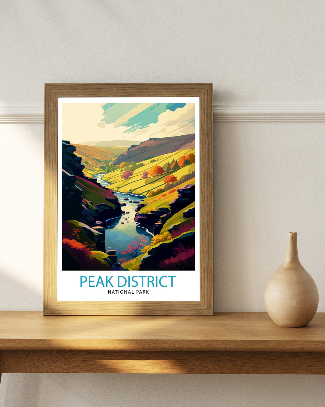 Peak District Travel Poster Peak District Wall Art Peak District Home Decor Peak District Illustration Peak District UK Travel Poster Gift