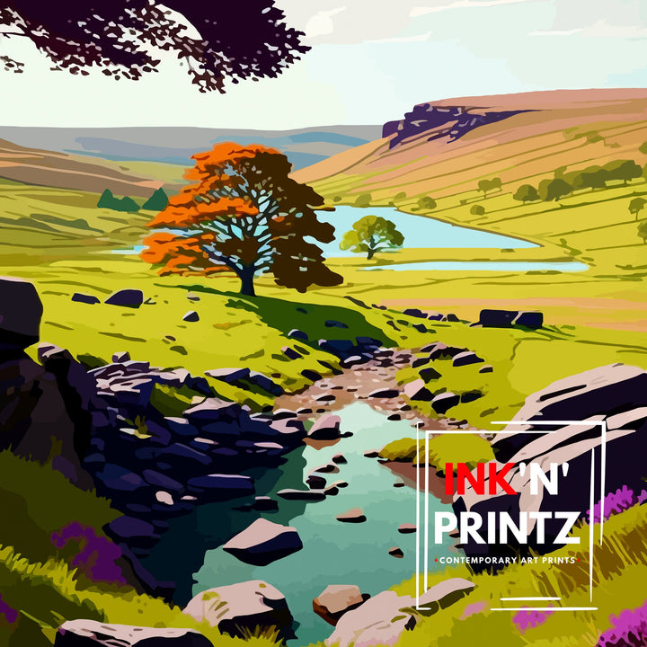 Northumberland National Park Travel Poster Northumberland