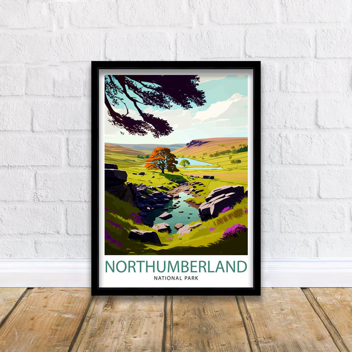 Northumberland National Park Travel Poster Northumberland