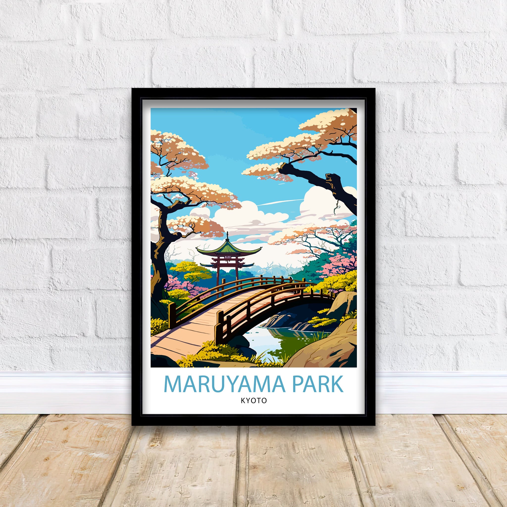 Maruyama Park Kyoto Art Print, Japan Travel Poster