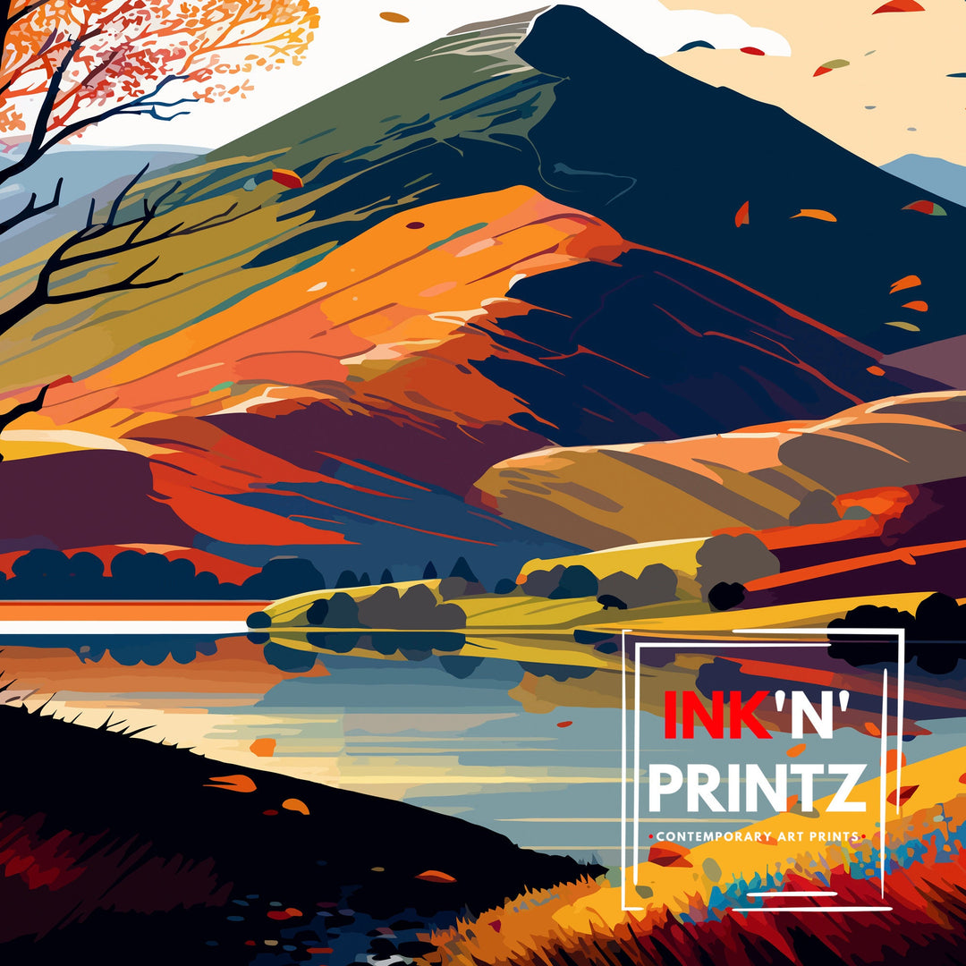 Cat Bells Cumbria Travel Poster