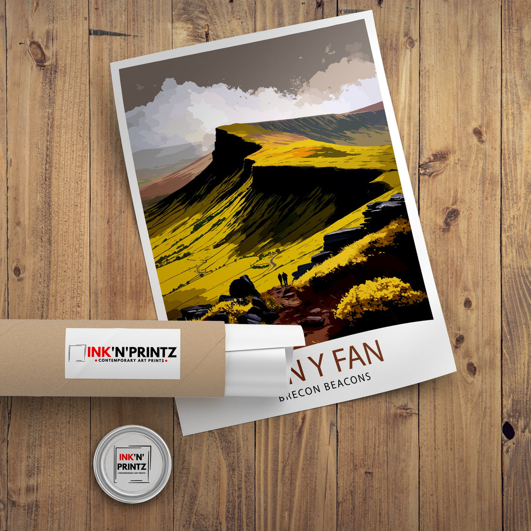 Pen y Fan Wales Travel Poster Wall Art Home Decor Pen y Fan Illustration Travel Poster Gift for Wales Lovers Wales Home Decor