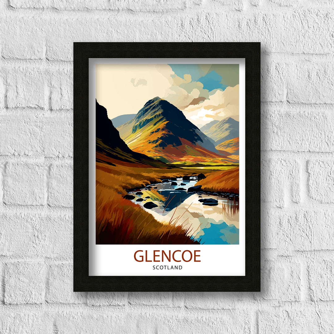 Glencoe Scotland Travel Poster