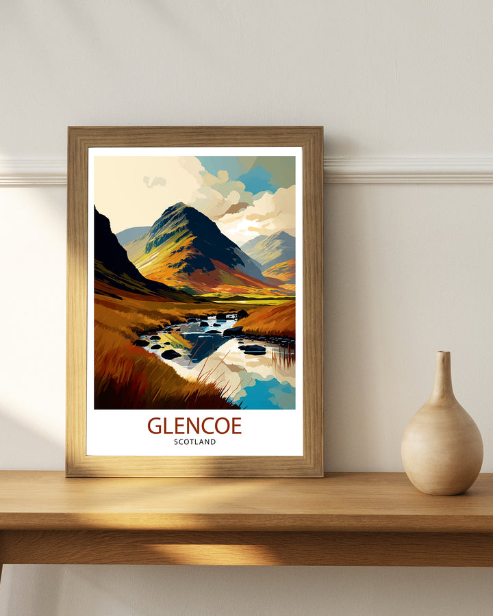 Glencoe Scotland Travel Poster