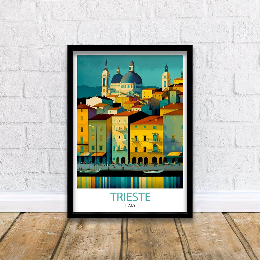 Trieste Italy Travel Poster Trieste Wall Art Trieste Home Decor Italy Travel Poster Trieste Illustration Trieste Gift