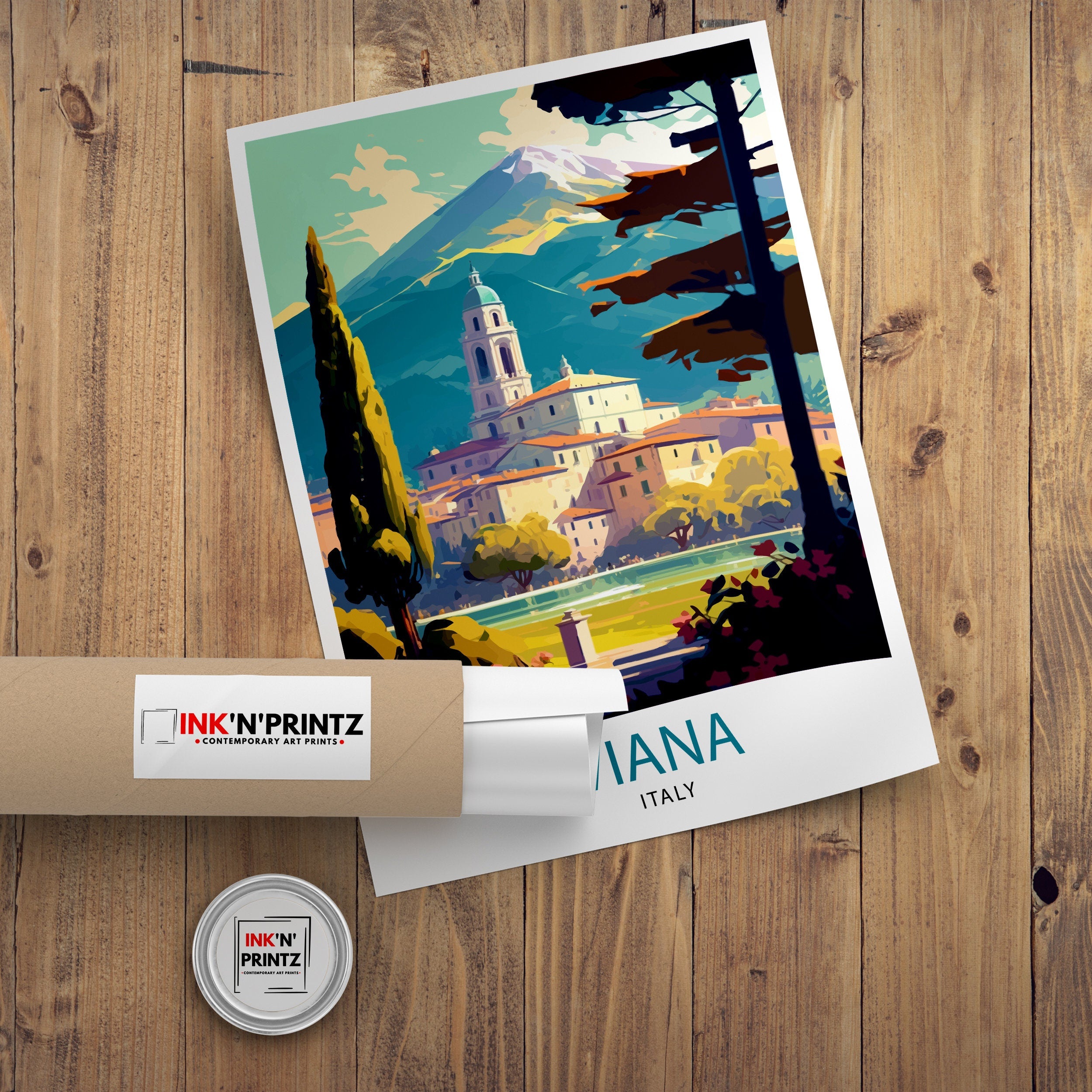 Viana Italy Travel Print Viana Wall Decor Viana Home Living Decor Viana Italy Illustration Travel Poster Gift for Viana Italy Home Decor