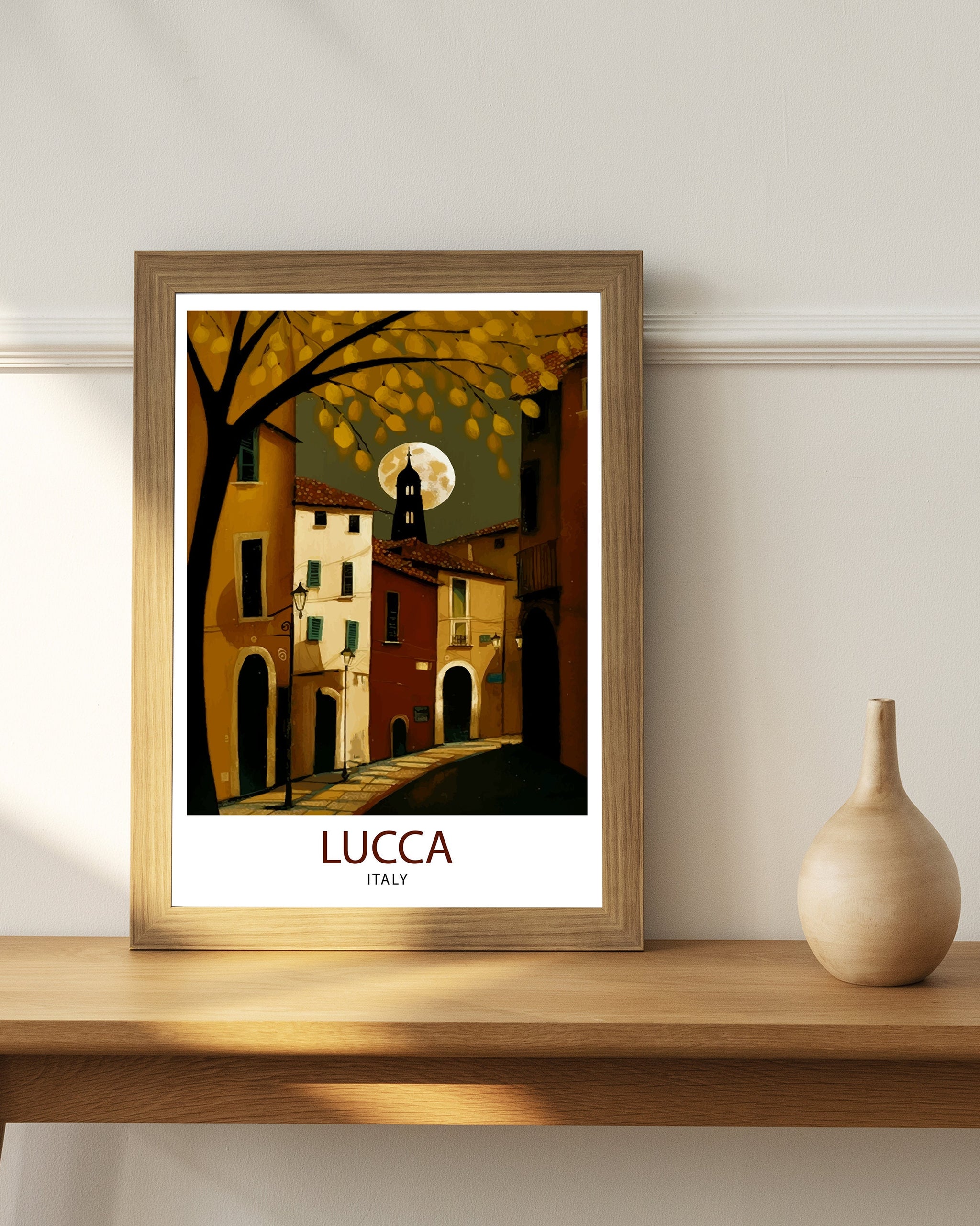 Lucca Italy Travel Print , Lucca Wall Decor Lucca Home Living Decor Lucca Italy Illustration Travel Poster Gift For Lucca Italy Home