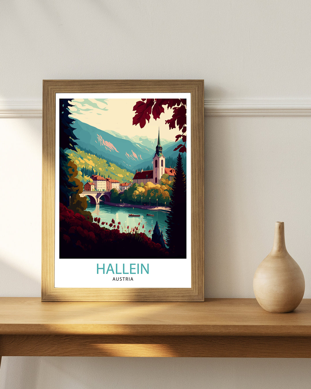 Hallein Austria Travel Poster Hallein