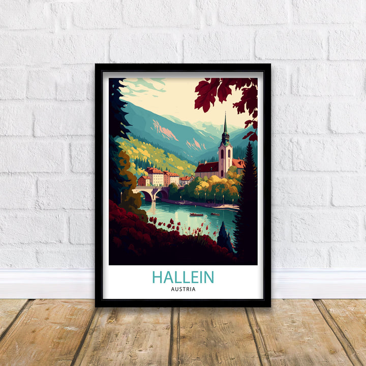 Hallein Austria Travel Poster Hallein