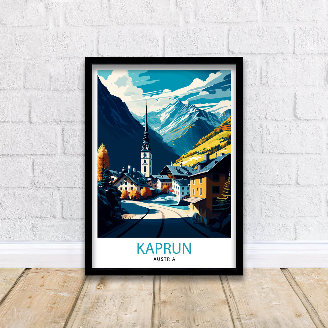 Kaprun Austria Travel Poster Kaprun Wall Art Kaprun Home Decor Austria Travel Poster Kaprun Illustration Gift for Kaprun Traveler