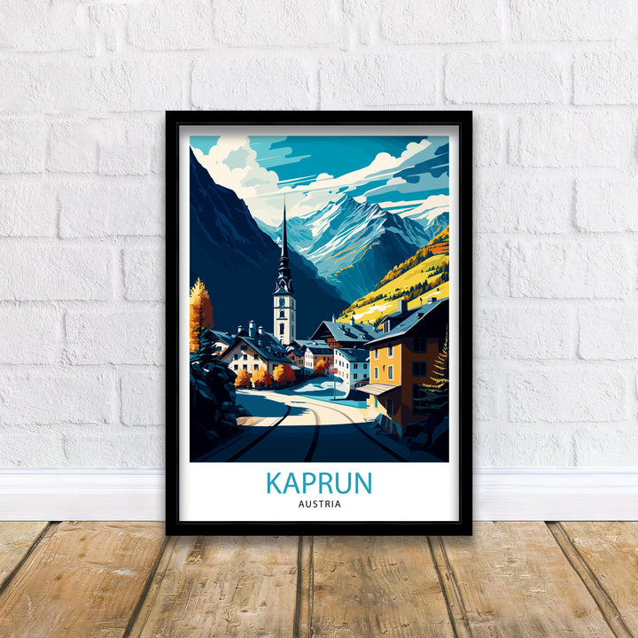 Kaprun Austria Travel Poster Kaprun Wall Art Kaprun Home Decor Austria Travel Poster Kaprun Illustration Gift for Kaprun Traveler