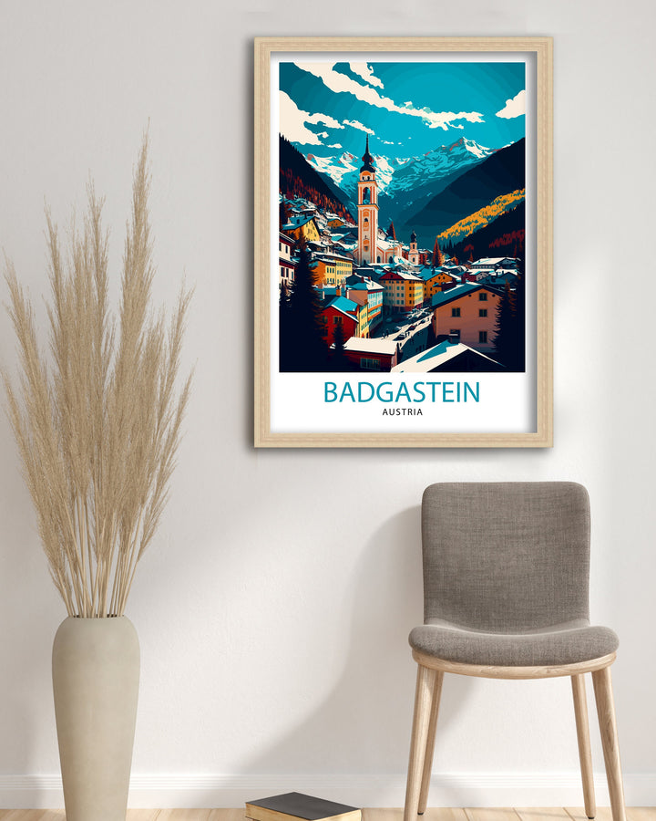 Bad Gastein Austria Travel Poster Bad Gastein