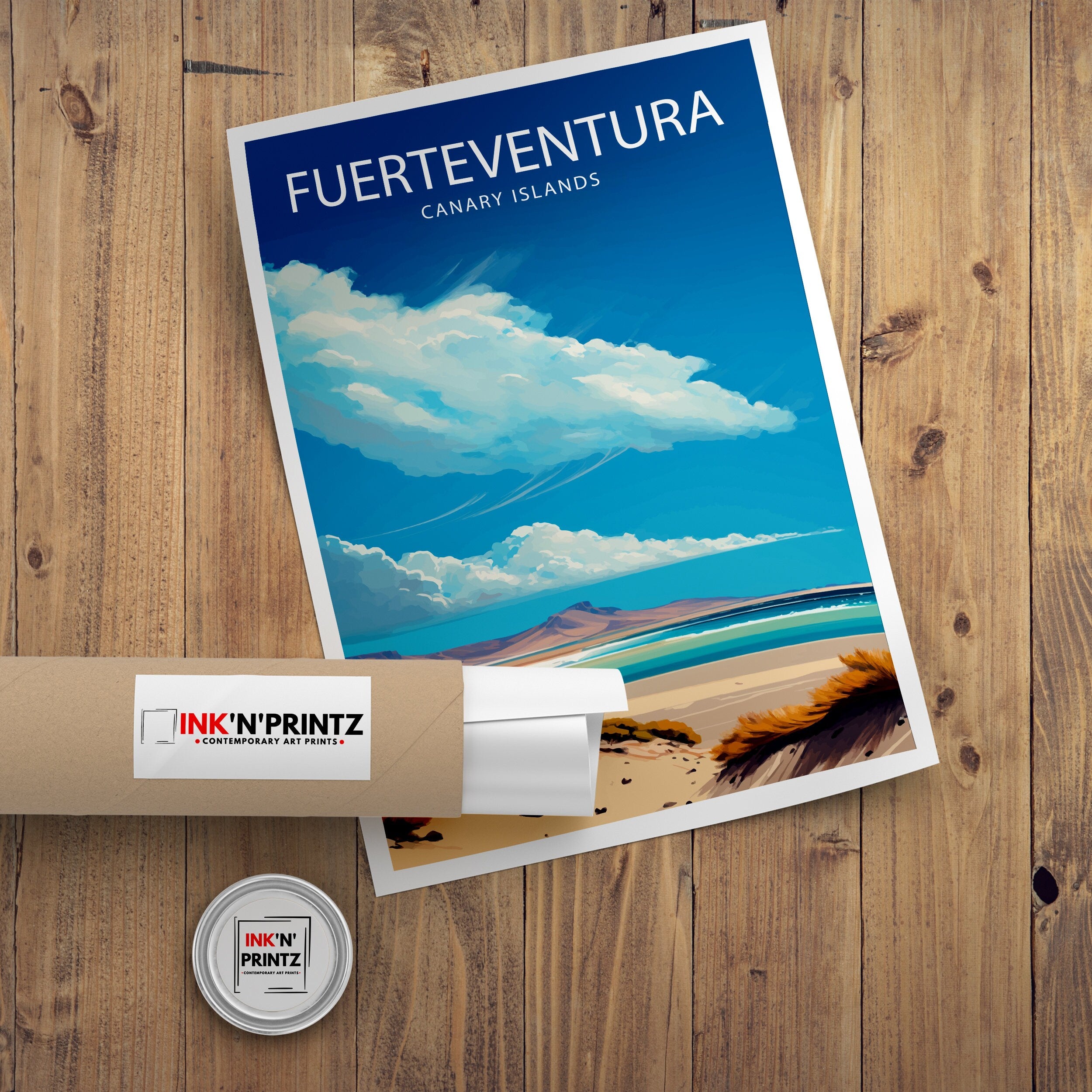 Fuerteventura Canary Islands Travel Print Fuerteventura Wall Decor Fuerteventura Poster Spain Travel Prints Fuerteventura Art Print