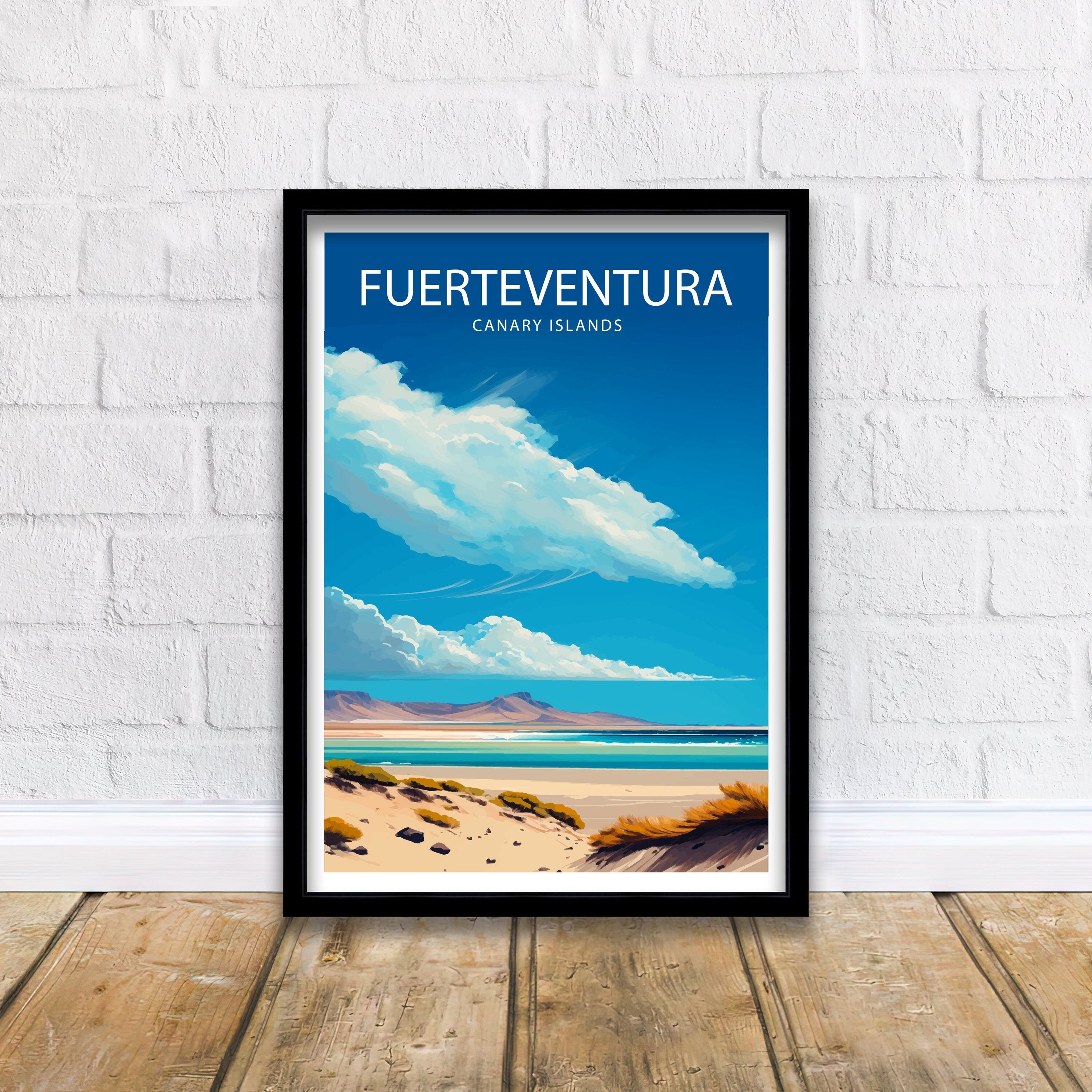 Fuerteventura Canary Islands Travel Print Fuerteventura Wall Decor Fuerteventura Poster Spain Travel Prints Fuerteventura Art Print