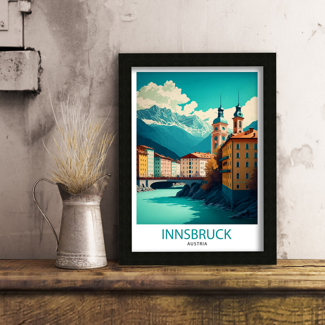 Innsbruck Austria Travel Poster Innsbruck