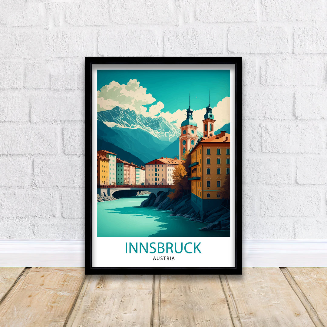 Innsbruck Austria Travel Poster Innsbruck