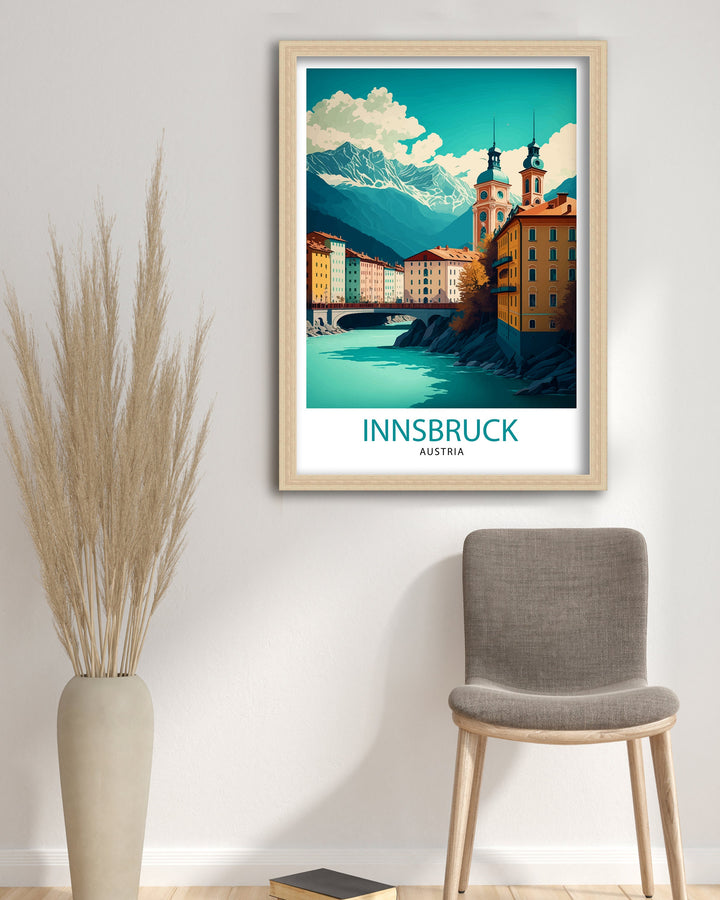 Innsbruck Austria Travel Poster Innsbruck