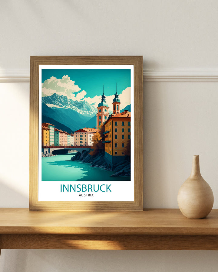 Innsbruck Austria Travel Poster Innsbruck