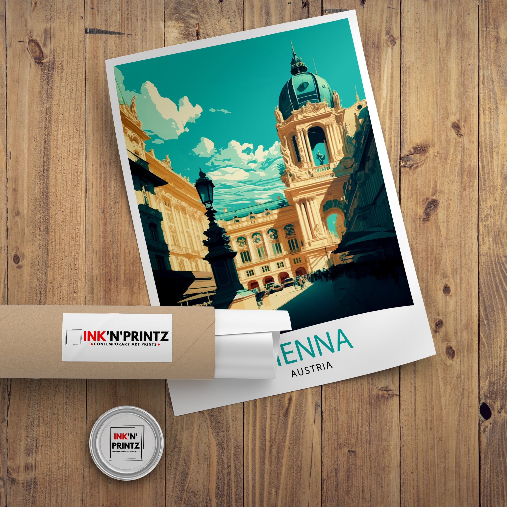 Vienna Austria Travel Poster Print, City Architecture Wall Art