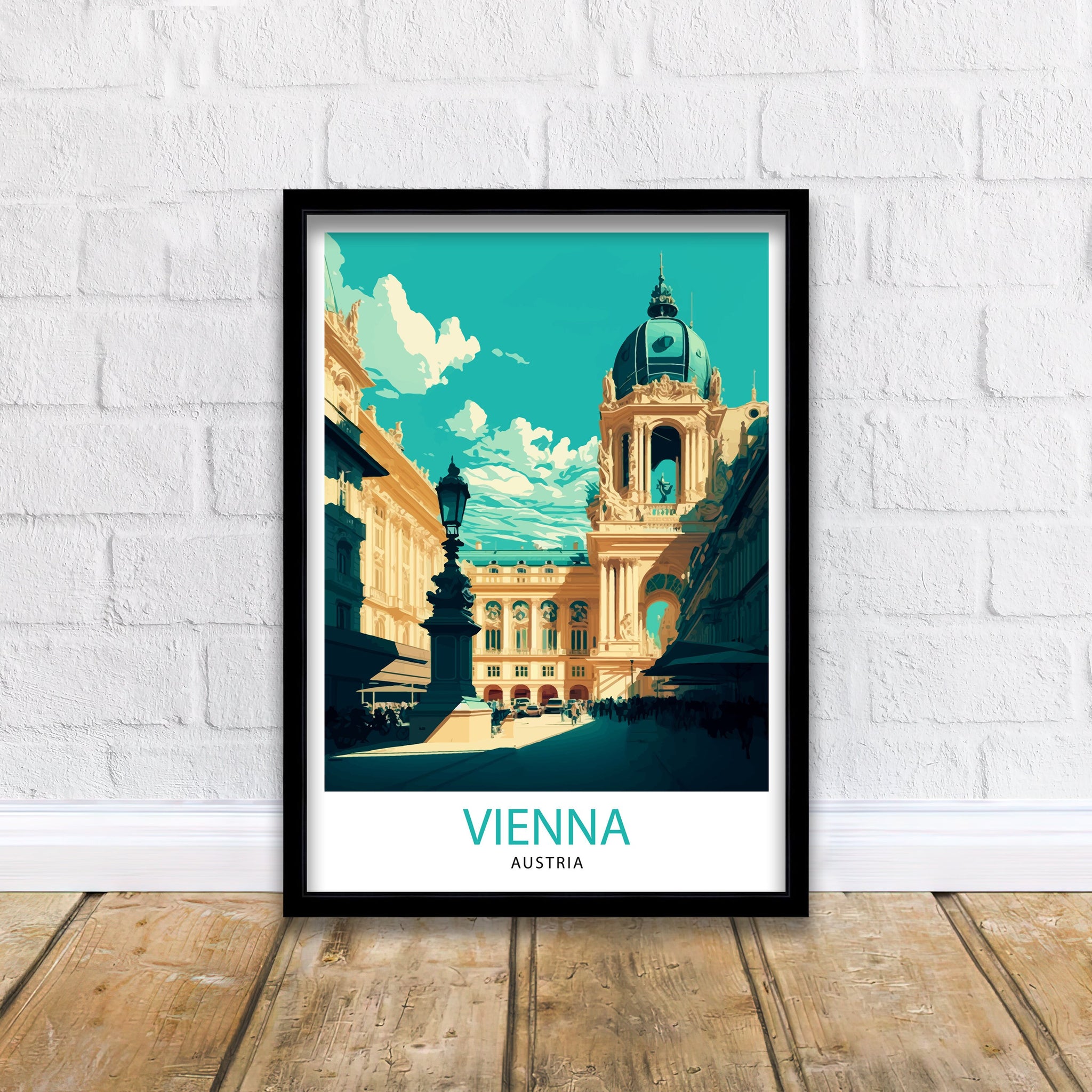 Vienna Austria Travel Poster Print, City Architecture Wall Art