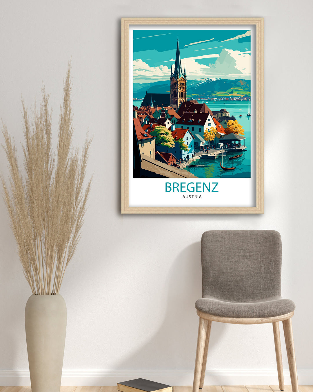 Bregenz Austria Travel Poster Bregenz Wall Art Bregenz Illustration Austria Travel Poster Bregenz Gift Austria Home Decor