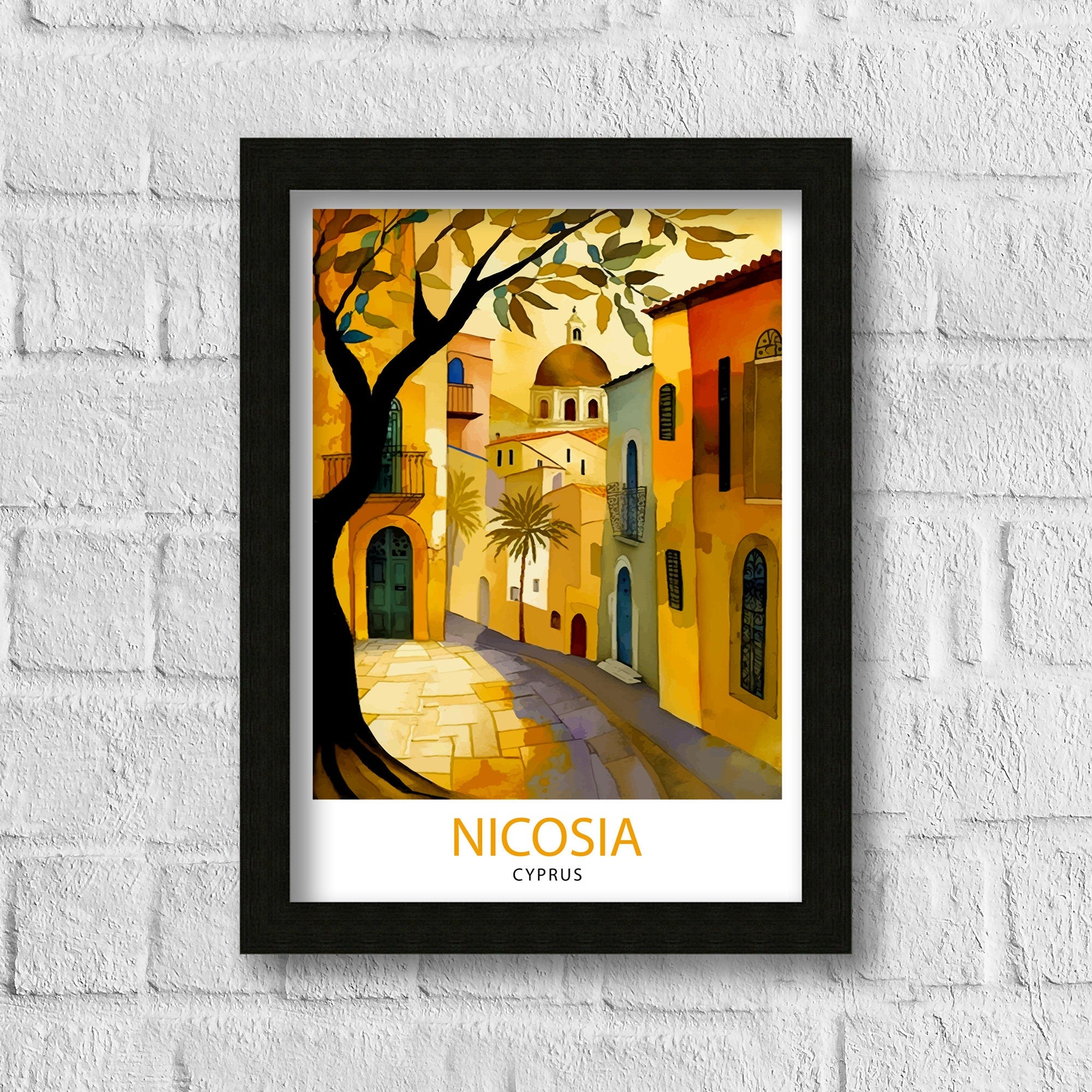 Nicosia Cyprus Travel Print Nicosia Wall Art Nicosia Home Decor Nicosia Illustration Travel Poster Gift For Cyprus Home Decor