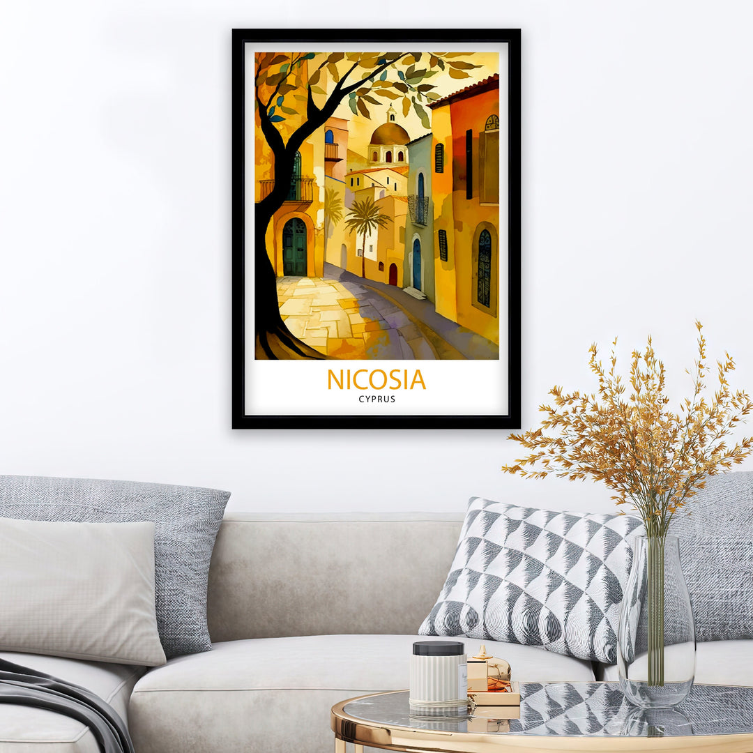 Nicosia Cyprus Travel Print Nicosia Wall Art Nicosia Home Decor Nicosia Illustration Travel Poster Gift For Cyprus Home Decor
