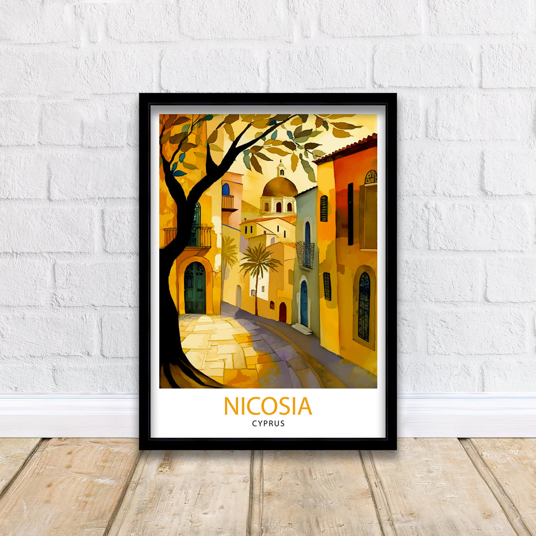 Nicosia Cyprus Travel Print Nicosia Wall Art Nicosia Home Decor Nicosia Illustration Travel Poster Gift For Cyprus Home Decor