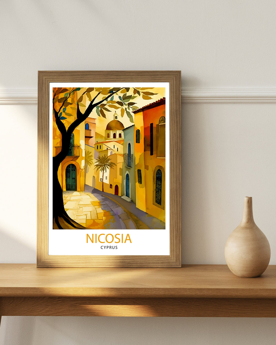 Nicosia Cyprus Travel Print Nicosia Wall Art Nicosia Home Decor Nicosia Illustration Travel Poster Gift For Cyprus Home Decor