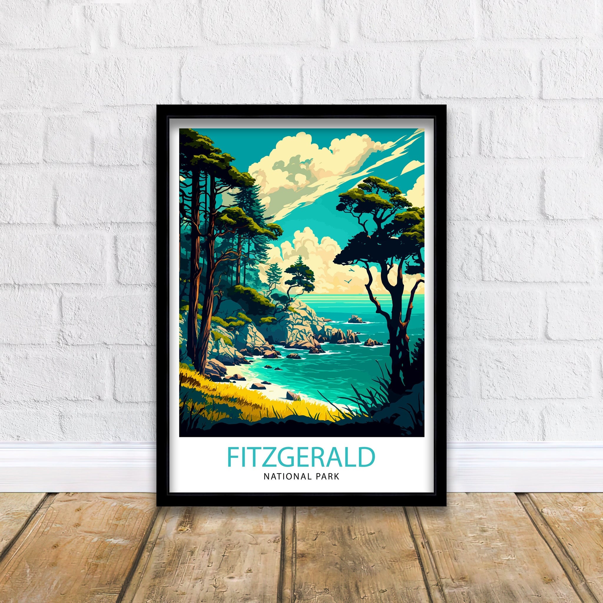 Fitzgerald California Travel Print | Coastal Landscape Art