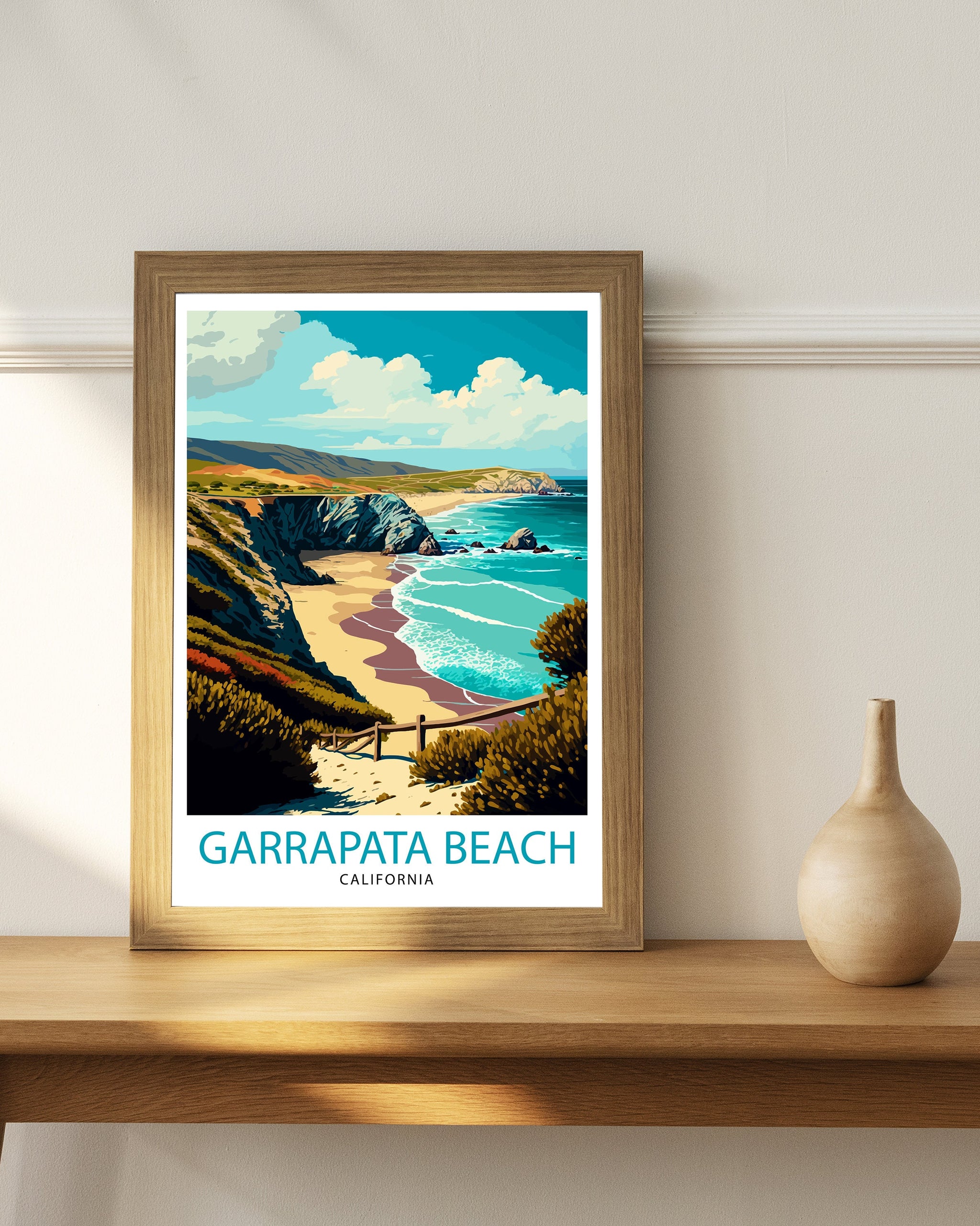 Garrapata Beach California Art Print | Coastal Travel Poster