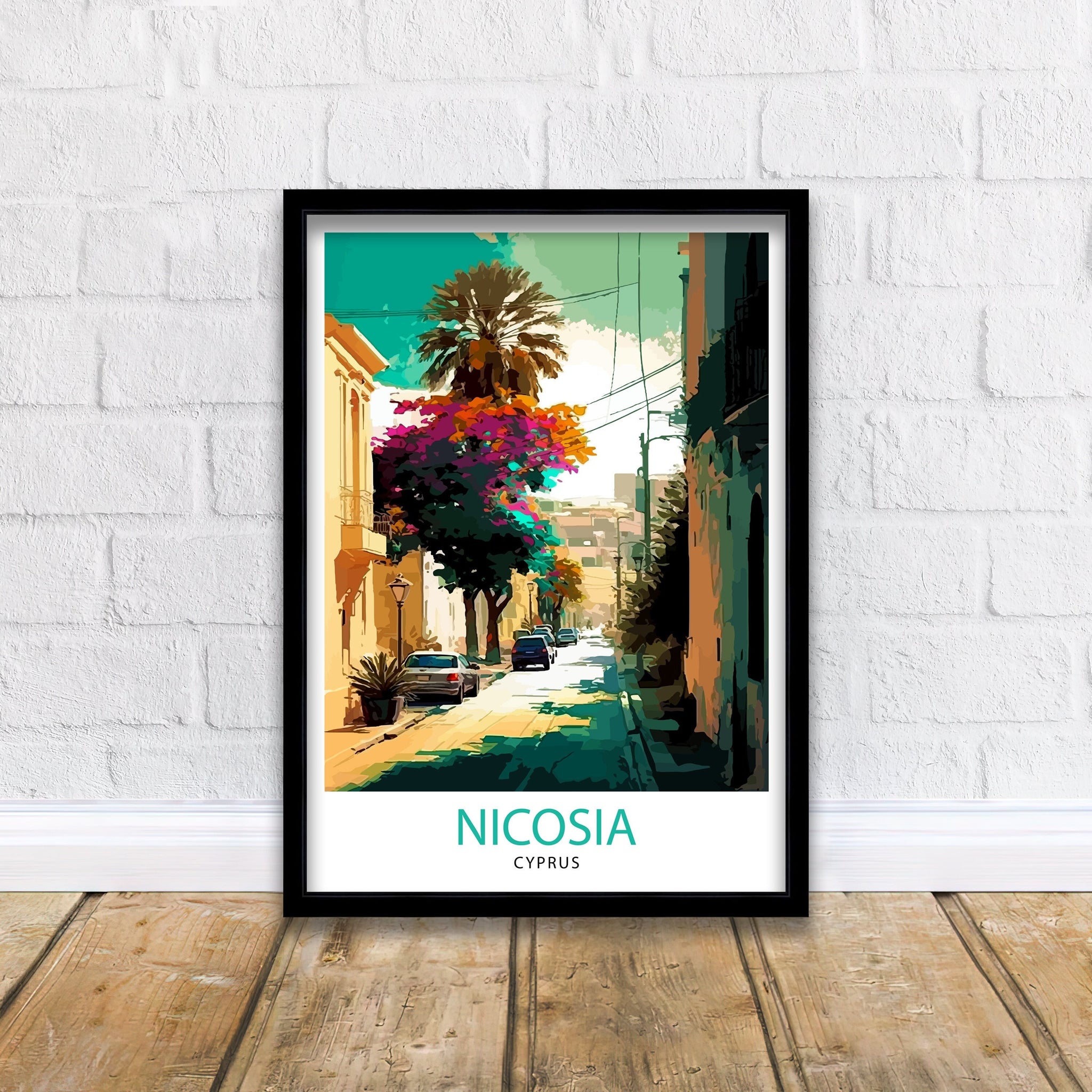 Nicosia Cyprus Travel Print Nicosia Wall Decor Cyprus Home Living Decor Nicosia Illustration Travel Poster Gift For Cyprus Cyprus Home Decor