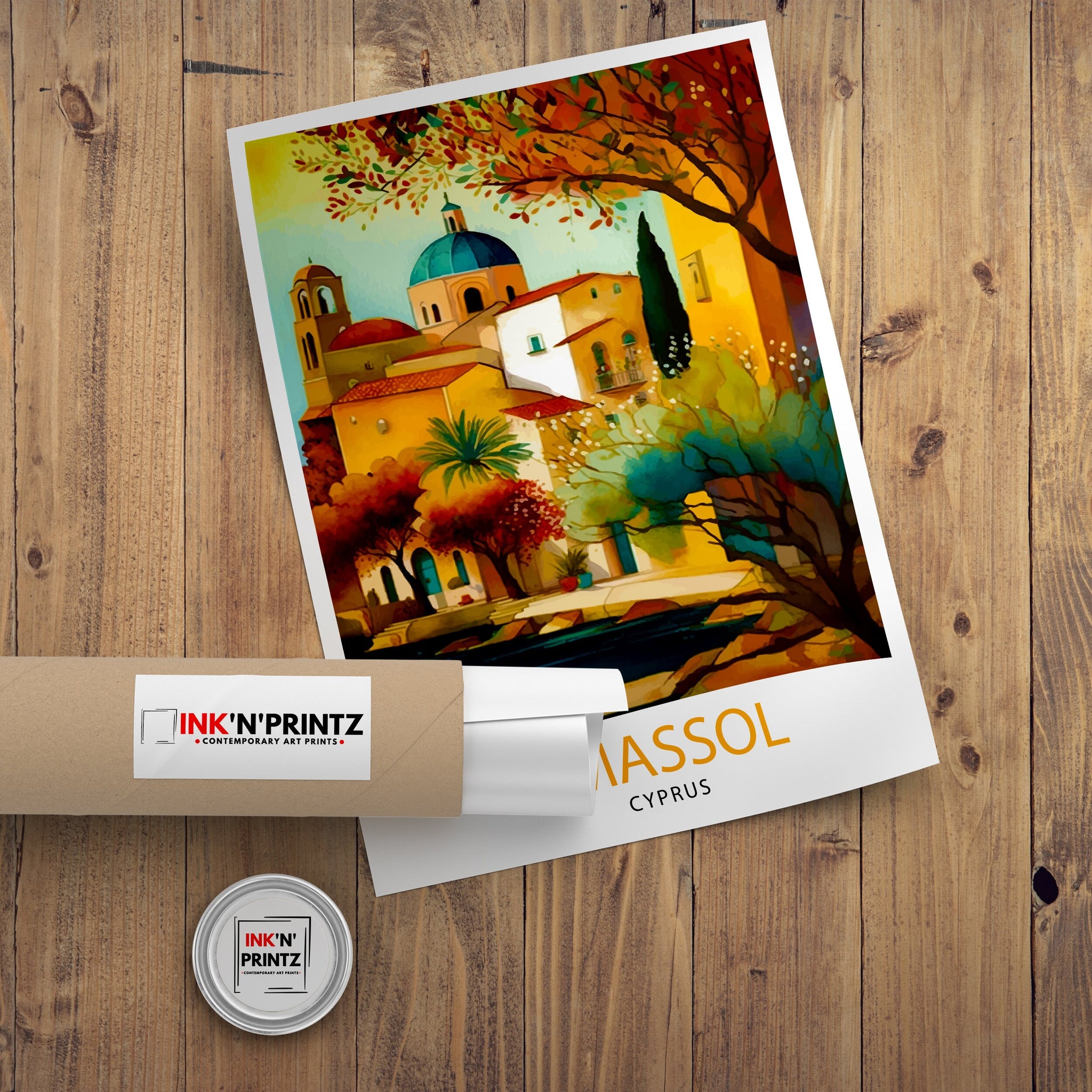 Limassol Cyprus Travel Print, Mediterranean Home Decor