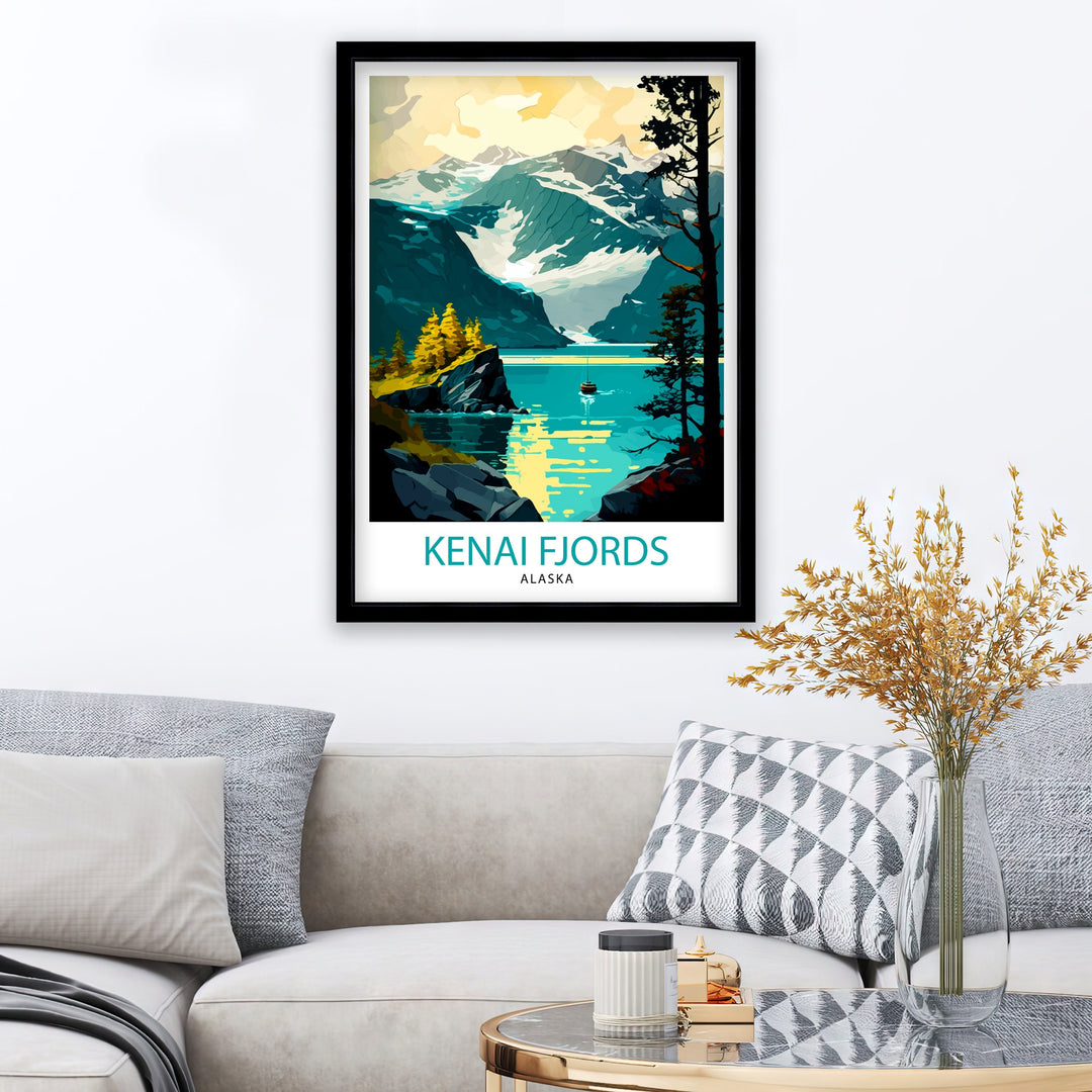 Kenai Fjords Alaska Travel Poster Kenai Fjords National Park