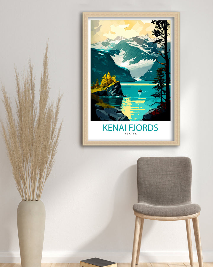 Kenai Fjords Alaska Travel Poster Kenai Fjords National Park