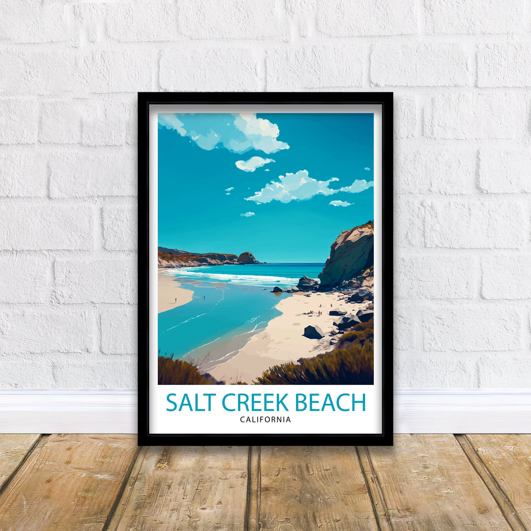 Salt Creek Beach California Travel Print| Poster Beach Wall Art Coastal Decor, California Wall Decor Surfing Poster Ocean Art Beach House