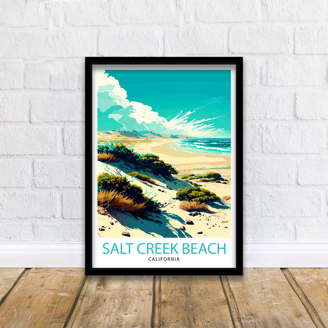 Salt Creek Beach California Travel Print| Poster Beach Wall Art Coastal Decor, California Wall Decor Surfing Poster Ocean Art Beach House