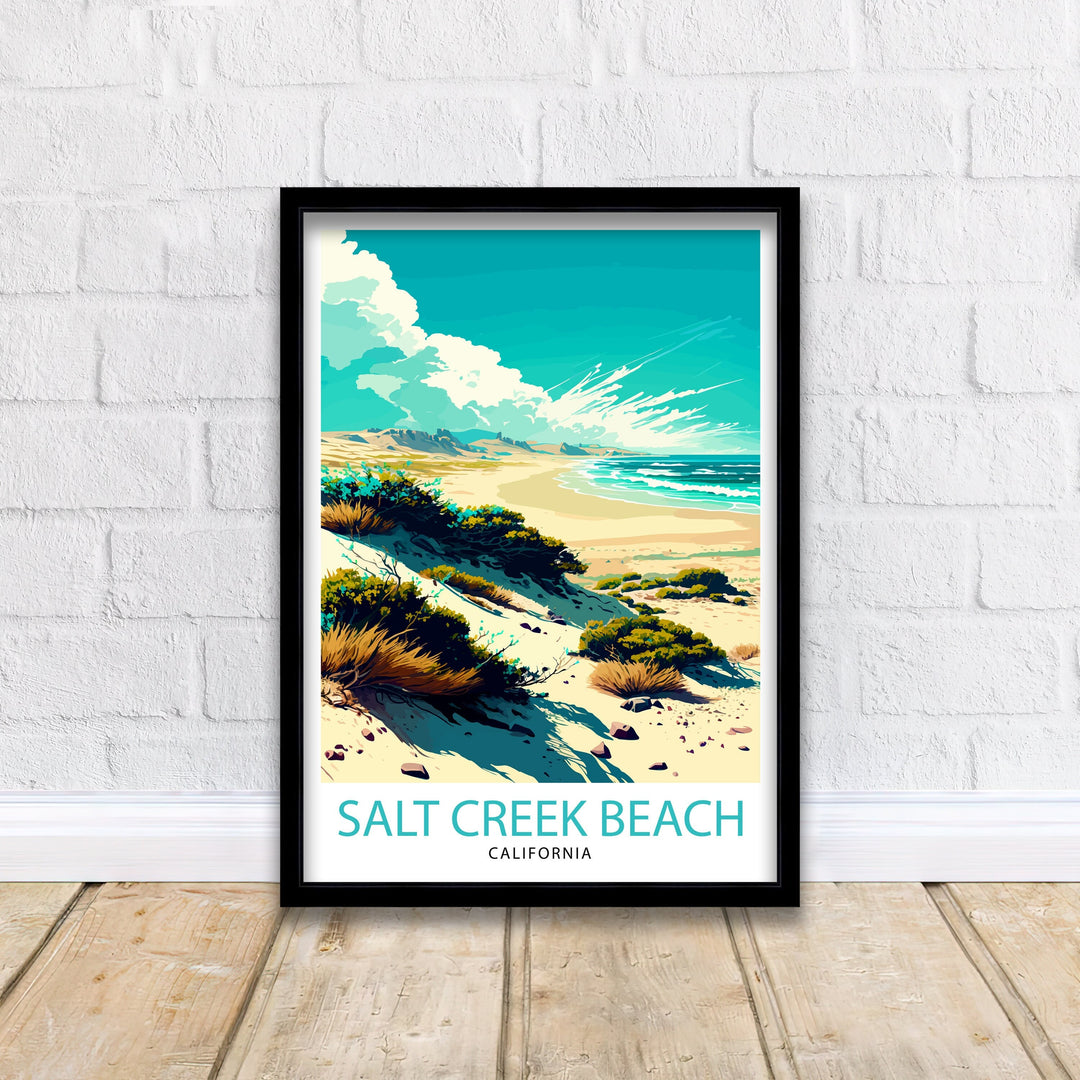 Salt Creek Beach California Travel Print| Poster Beach Wall Art Coastal Decor, California Wall Decor Surfing Poster Ocean Art Beach House