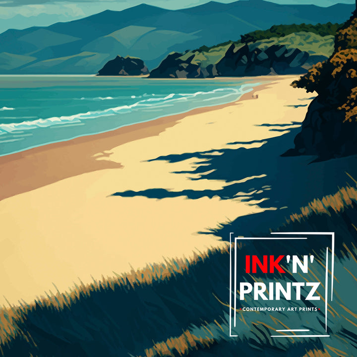 Stinson Beach California Travel Print| Wall Decor Home Living Decor Illustration Travel Poster Gift for Stinson Beach California Home Decor