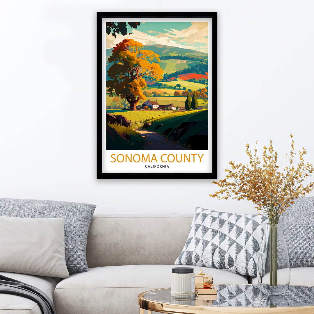 Sonoma California Travel Poster